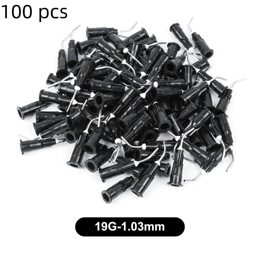 100 шт./лот Оборудование Ирригация Согнутые Иглы Наконечники Стоматологический Поток Герметик Травящий Композитный Смола Кислотный Реагент Доставки Наконечники Шприца