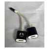 Адаптер Apple Iphone 7 8 Dual Lightning с серебристым корпусом для подключения наушников