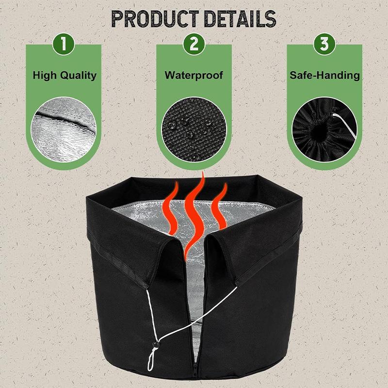 Reusable Plant Frost Cover Winter Protection Bag with Drawstring for Trees Shrubs Palms Cold Resistant Bug Proof Garden Blanket
