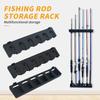 Horizontal / Vertical Wall Mounted 6-Rod Rack For Garage Fishing Pole Display Stand Fixed Frame Fishing Accessories