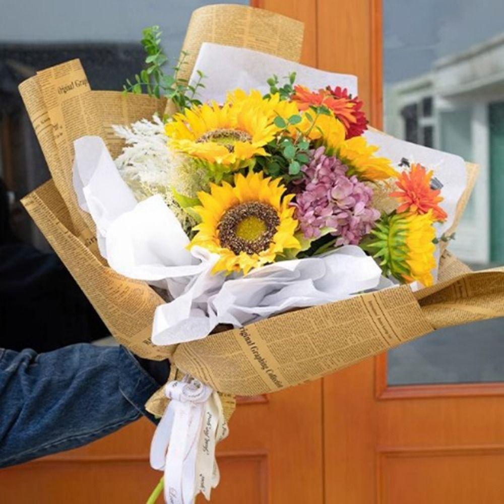 45Pcs Vintage Newspaper Wrapping Paper Double Sided Gift Wrapping Paper  Valentine's Day