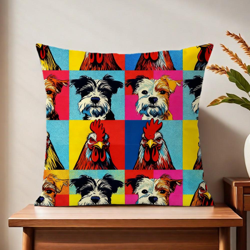 Retro chick print cushion cover For Pillow Printing Sofa Decoration Home Car Room Coffee Shop Office Nordic Simplicity