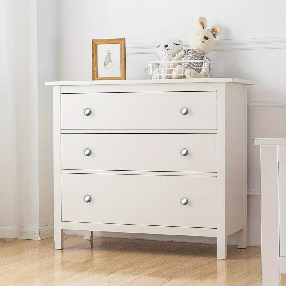 20pcs Kitchen Cabinet Knobs Brushed Metal Stainless Steel Drawer Pulls Hardware KnobsBedroom Dresser Knobs with Two Sizes of Screws,with Screwdriver