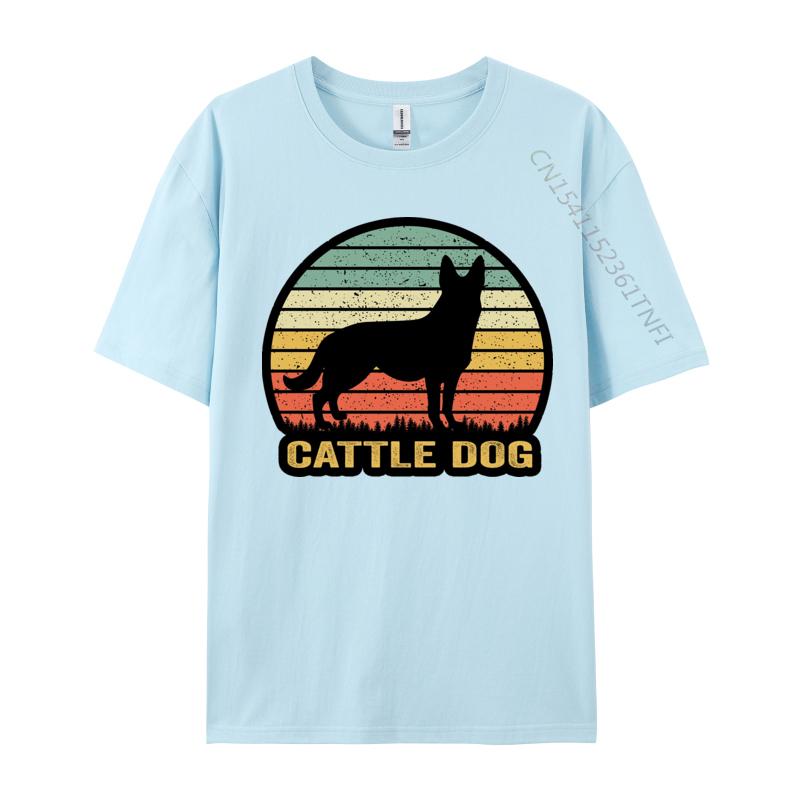Mens Australian Cattle Dog Sunset Silhouette Tshirt Casual Tops T Shirt Mens Tops Tshirts Brand Clothing