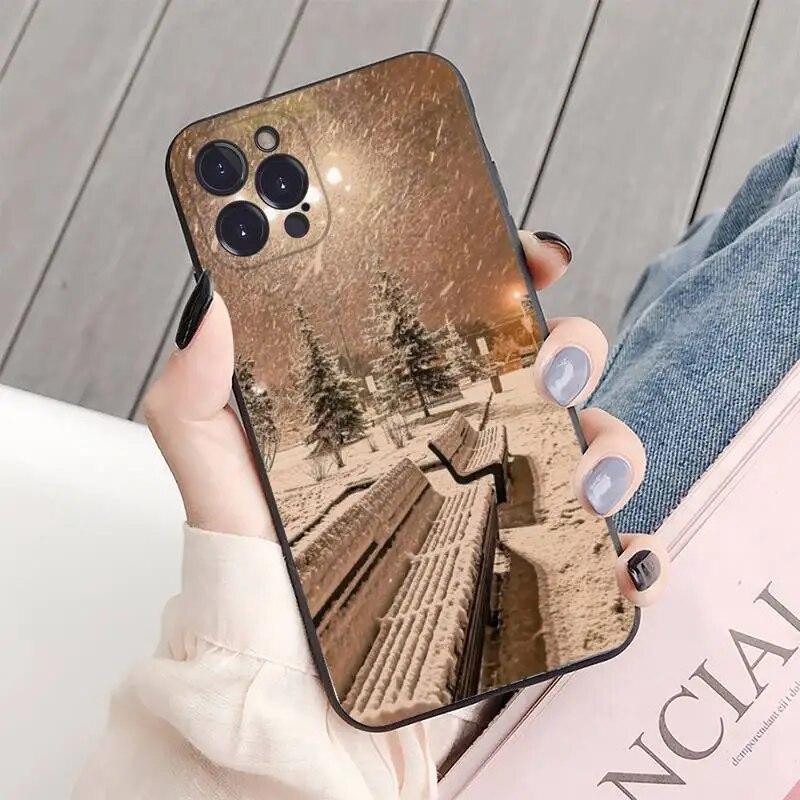 Зимний чехол для телефона iPhone Samsung Galaxy Redmi Xiaomi Oppo OnePlus Note SA 7 8 9 10 11 12 13 14 20 21 22 23 53 54 Pro Max Plus Ultra TPU Soft