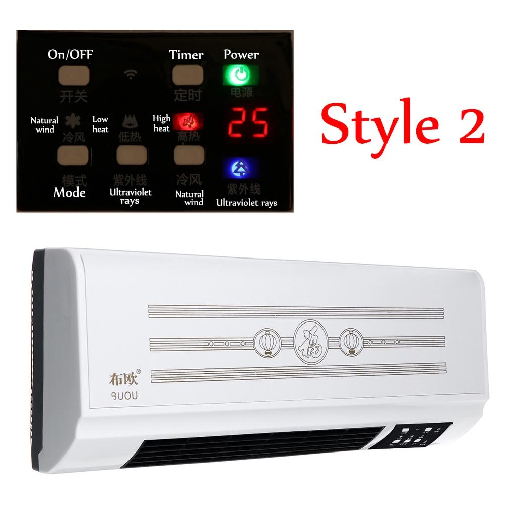 Новый настенный обогреватель 2000 Вт, кондиционер, тепловентилятор для дома, зимней комнаты, одежда для ванной комнаты, сухой кондиционер с дистанционным управлением, 2-в-1