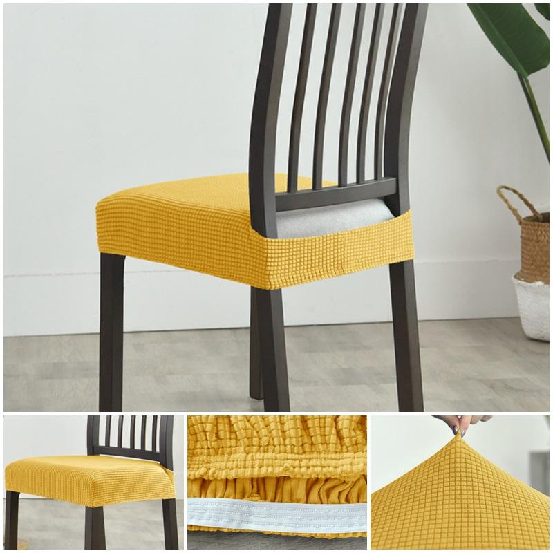 Stretch Dining Chair Cover Soft Removable Anti Dust Seat Slipcover For Hotel Home Restaurant Furniture Protection