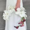 Photographer-Recommended Crescent Phalaenopsis Orchid Bridal Bouquet for Weddings