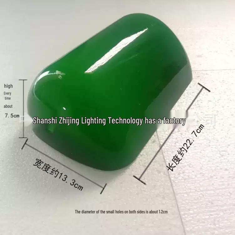 Ретро настольная лампа для банка с абажуром из выдувного стекла нефритового, белого, оранжевого и черного цветов