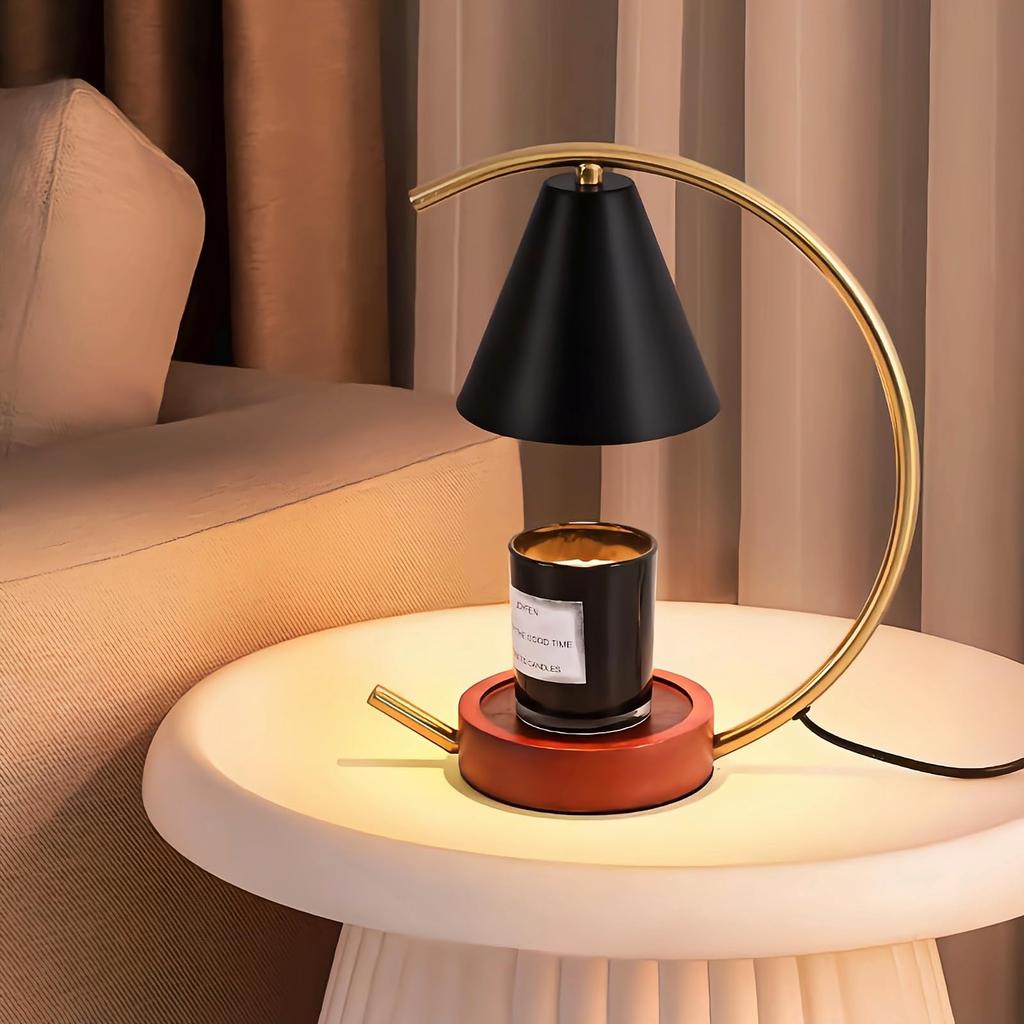 Biutee Candle Warmer Lamp with Timer, Flameless, Soothing Light & Aroma, 4-Level Dimming, Includes 2 Bulbs, Stylish Interior, Perfect Gift for