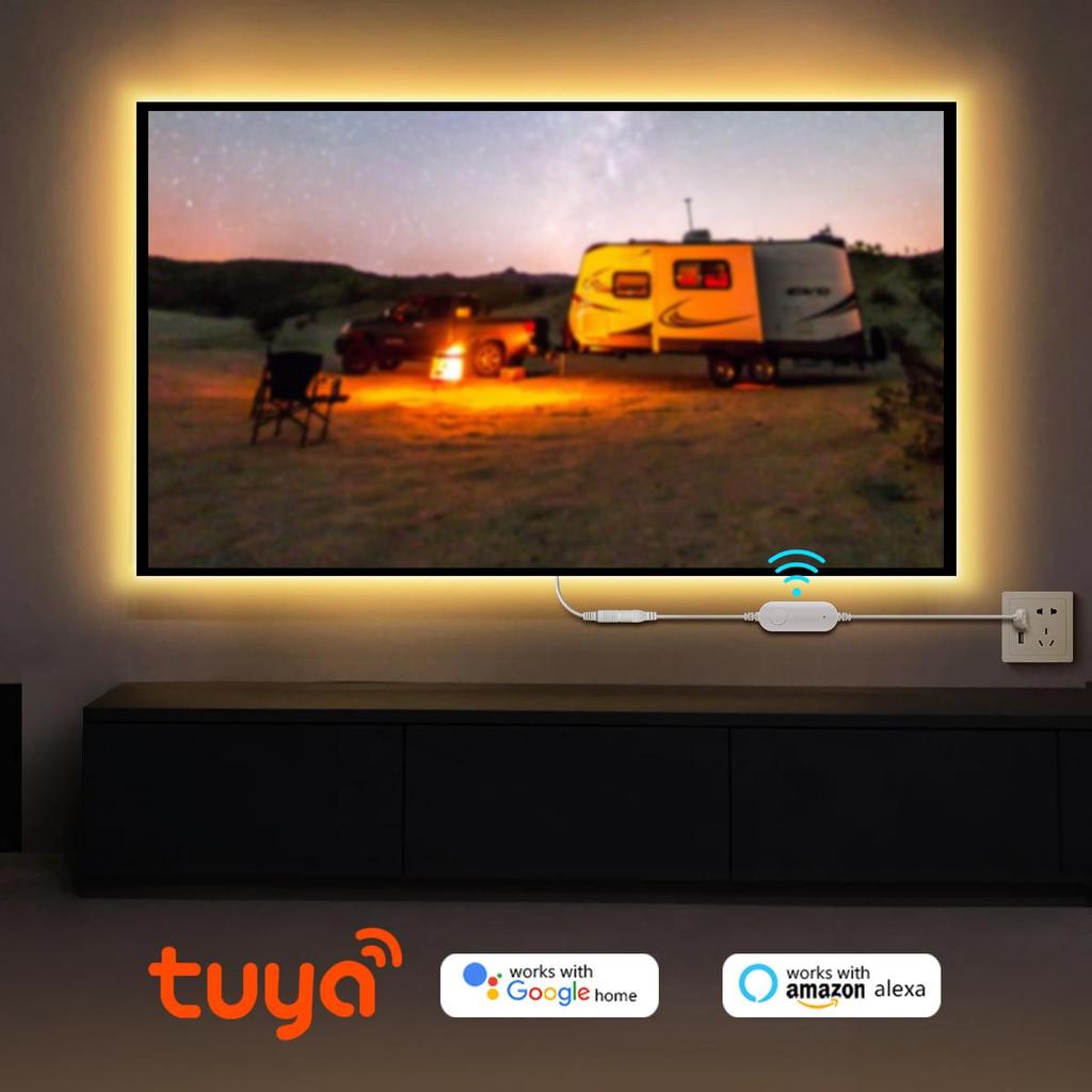 USB 5V TUYA Smart WiFi Single Color LED Strip Controller Wireless Remote Controller Dimmer Switch Work with Alexa Google Home