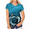 Футболка с принтом 3D-розы, летний топ с коротким рукавом, модные футболки Harajuku с цветочным принтом для женщин, футболки для девочек