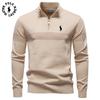 Polo Ralph Lauren 2025 Autumn and Winter Embroidery New Business Stand Collar Men's Pure Cotton Sweater, High-quality Casual Half Zipper Men's Top