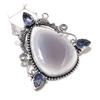 Owhyee Opal, Amethyst Gemstone 925 Sterling Silver Jewelry Pendant 2.17"
