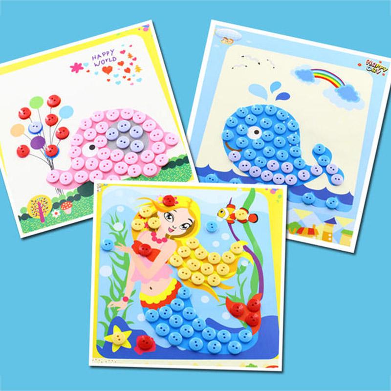 5/10 шт. Детские наклейки-кнопки Ручная работа DIY Игрушки Урок Искусства для Школьников Поделки для Детей Игра для Раннего Развития Подарки TMZ