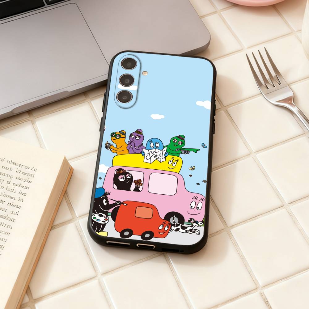 Чехол для телефона 'Семья Барбапапа' B-Barbapapa для Samsung Galaxy A73, A72, A71, A70, A53, A52, A51, Других Мягкий Черный Корпус