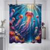 1 шт. 180x180см красочная группа медуз цифровая печать шторка для душа перегородка ванная комната водонепроницаемая и устойчивая к плесени