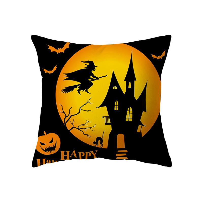 Pumpkin Halloween Theme Pillow Cover Sofa Cushion Cover Holiday Gift Party Decoration Home Decor