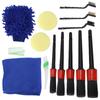 Набор из 14 штук Детализирующие кисти Набор Инструмент для чистки скрабом для интерьера автомобиля, экстерьера, кондиционера, колес