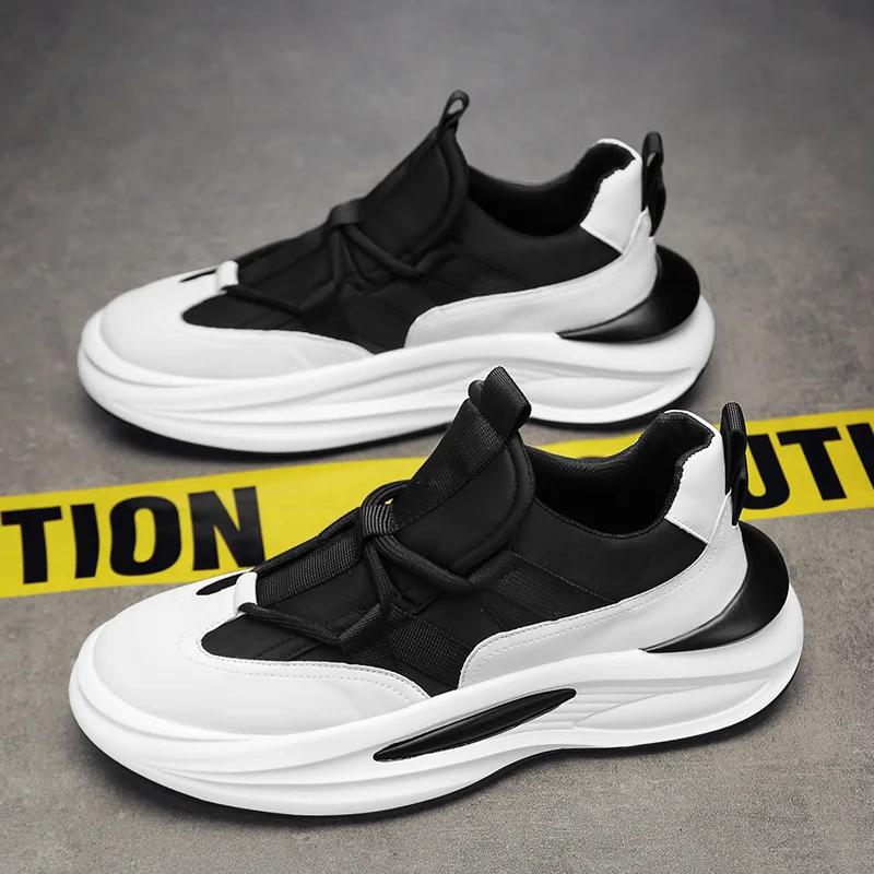 Мужские весенние новые дышащие легкие спортивные туфли на мягкой подошве, модные повседневные туфли на толстой подошве, увеличивающие рост