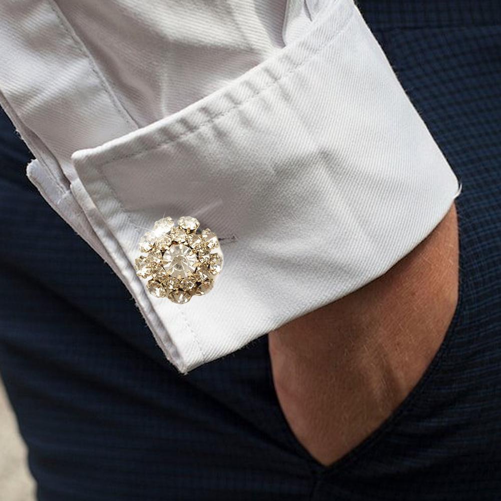 Rhinestone Rhinestone Button Cover DIY Accessories Alloy Shirt Flower Dress N Box Decoration Cu M2N8