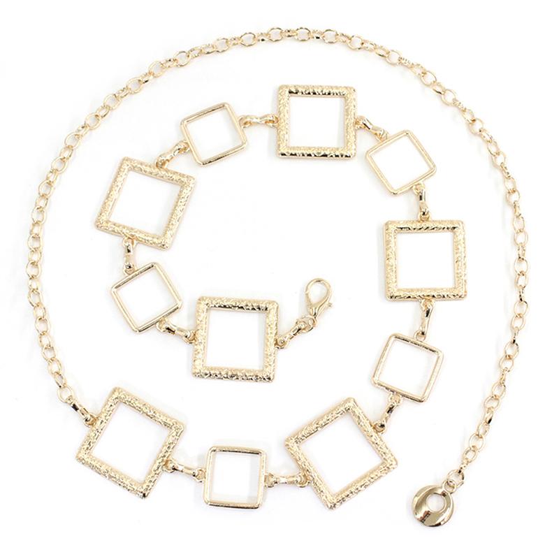 Квадратный пояс на талии с украшением костюма классической рубашки Регулируемая цепочка на талию