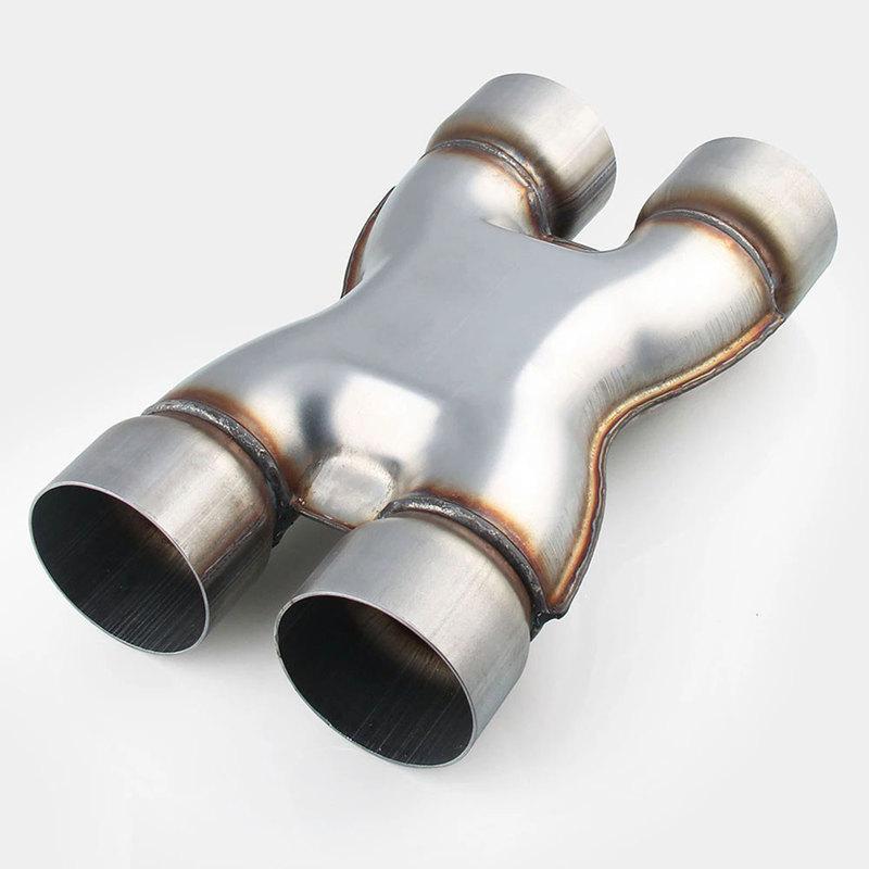 2,5'' 3'' Вход/Выход Выхлопная система Автомобильная X-PIPE Универсальный Наконечник Глушителя Четырехходовой Выхлопной Трубопровод