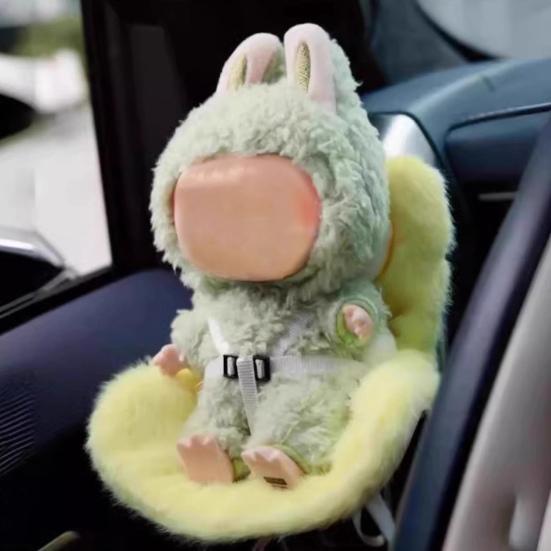 Car Safety Seat for Dolls Decorative Sofa Seat with Furry Cushion And Headrest for Car Air Vents Decor To Display Doll Toy