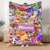 Customiz Name Personality Animal Crossing (2) Blanket Soft &Warm Sofa Office Bed Travel Lunch Break Blanket, Gift Suitable for All Seasons