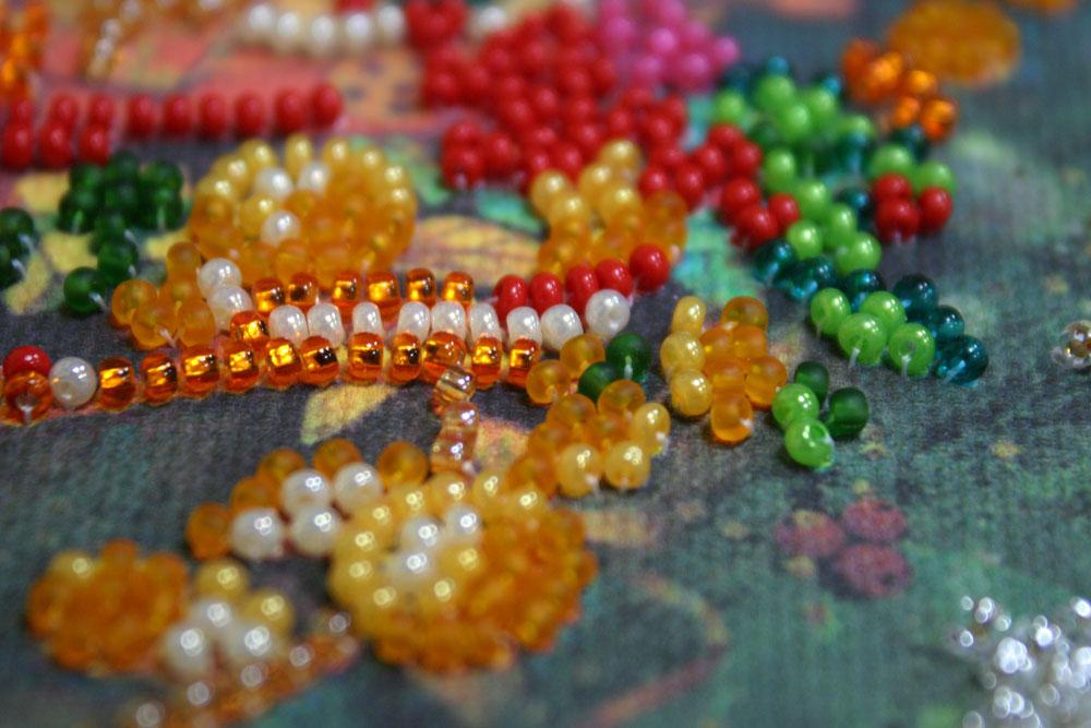 Набор-миди для вышивки бисером на натуральном художественном холсте Абрис Арт Зимний сюжет