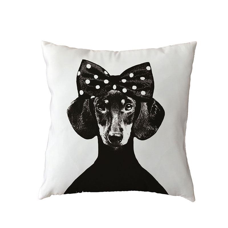 Чехлы на подушки с изображением плохих собак, французский бульдог, мопс, пудель, наволочка 45*45 см, полиэстер, наволочка из персиковой кожи, украшение для домашнего дивана, стула