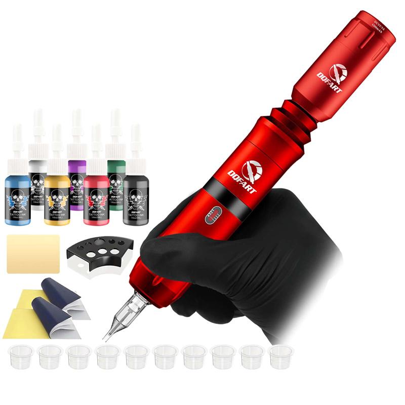 Professional Wireless Rotary Tattoo Machine Kit With 10Pcs Cartridge Needles Complete Set For Tattoo Artists And Beginners