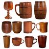 Wooden Water Cup Teacups Coffee Mug Vintage Drinking Cup for Tea Wine