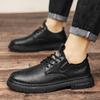 Модная мужская кожаная обувь Высокое качество Дышащая коровья кожа Мягкая Удобная Модная Повседневная уличная Нескользящая Рабочая обувь Мужская обувь Новинка