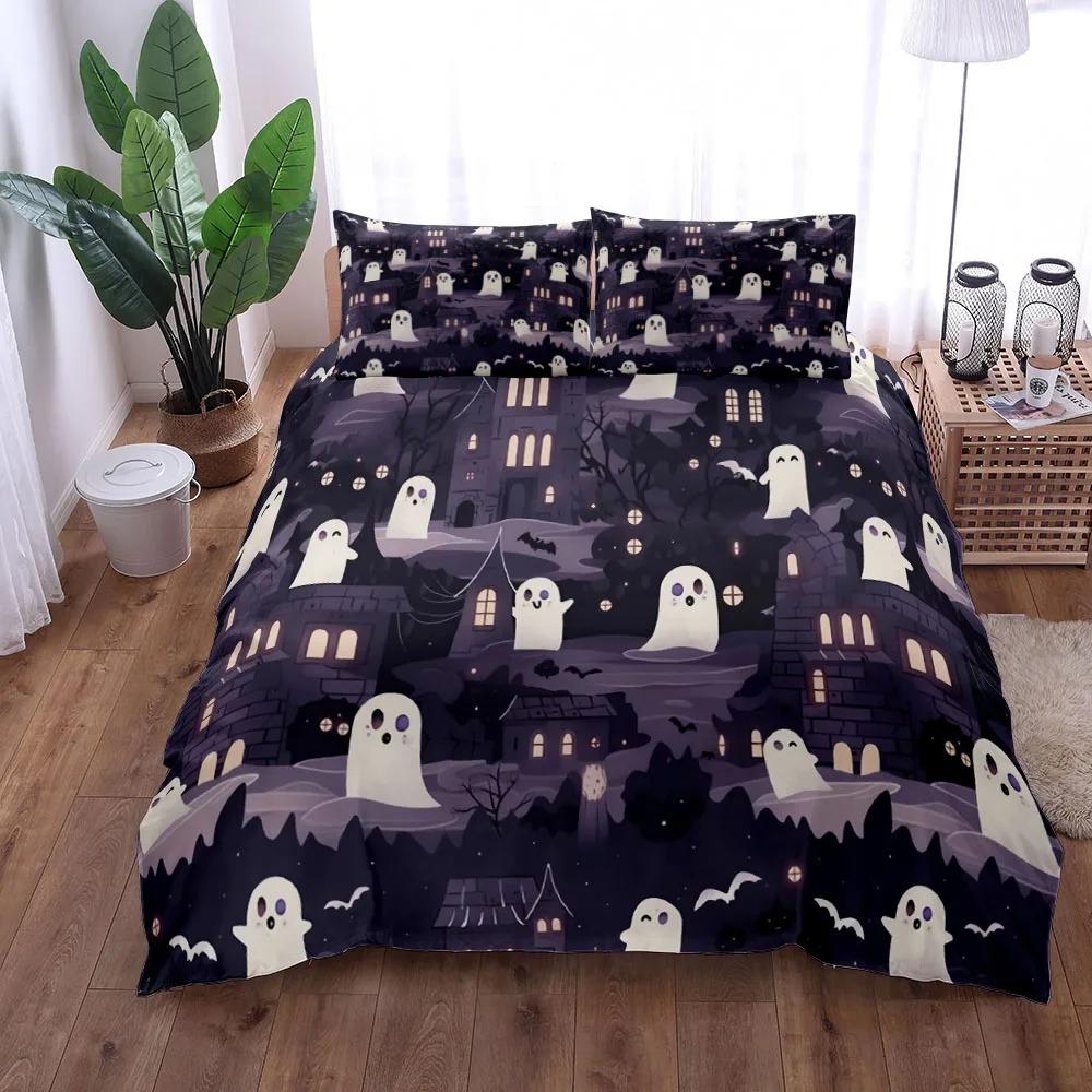 Halloween Pumpkin Horror Duvet Cover Collection Eu Single Double King Us Twin Full Queen Size With Bed Linen Collection