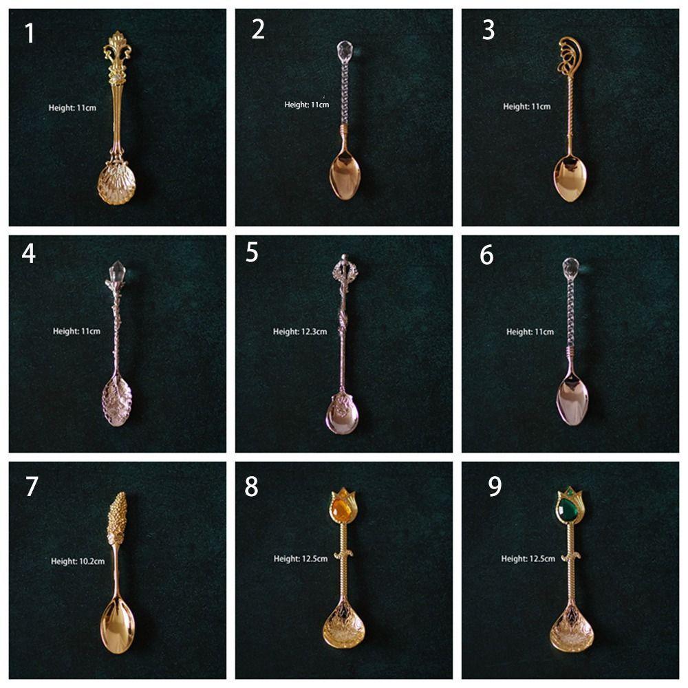 Посуда в королевском стиле Цинк Цинковый сплав Кухонные принадлежности Ложка для сахара Чайная ложка Кофейная ложка Десертная ложка