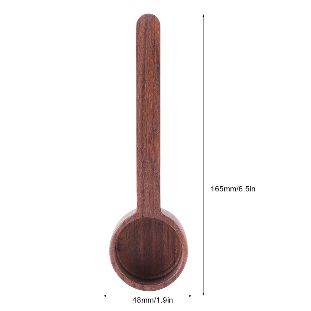 Brown Wooden Measuring Spoon Long Handle Kitchen Measuring Tools  Coffee Measuring