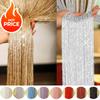2025 New Luxury Glitter String Door Curtain Beads Room Dividers Beaded Fringe Polyester Fabric Shiny Window Panel Valance Wedding DIY