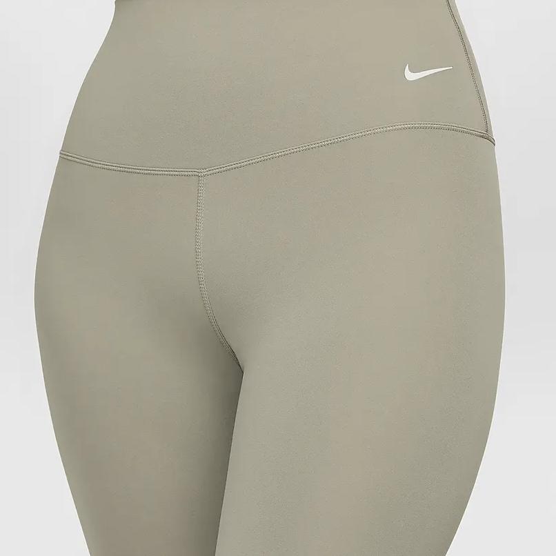 Nike Zenvy Брюки спортивные женские девятиточечные облегающего кроя с высокой посадкой однотонные Светло-армейско-зеленый DQ6016320