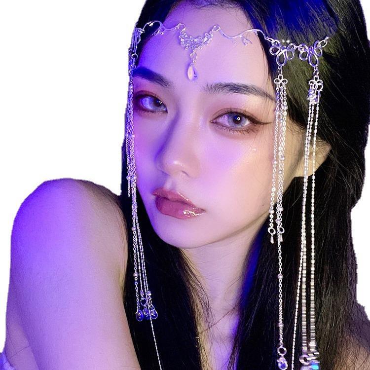 Вдохновленный Чжао Лусы головной убор в стиле ханьфу: Древняя кисточка для волос и вуаль для лица