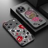 Модный чехол с принтом губ для поцелуев для iPhone 17 Pro Max Чехол iPhone 16 15 14 13 Pro Max 17E Магнитный для Magsafe Тонкое кольцо Гибридный ТПУ+ПК Матовая крышка