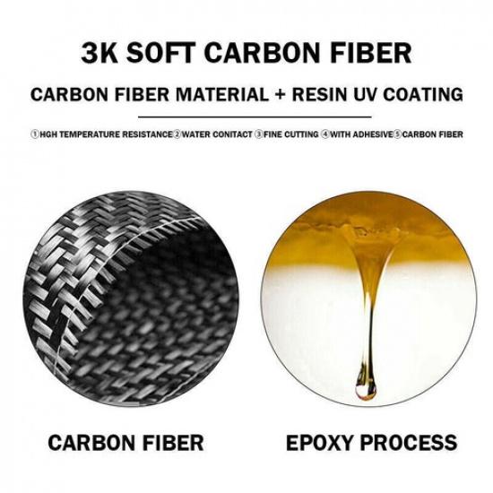 Carbon Fiber Interior Door Handle Trim Cover Accessories For Ford Mustang 2015+