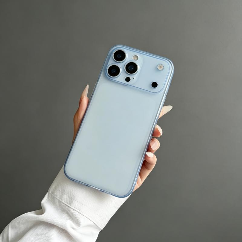Color Soft Silicone Ultra Thin Matte Clear Case for 17 16 15 14 13 Pro Max Shockproof Large Camera Bumper Cover