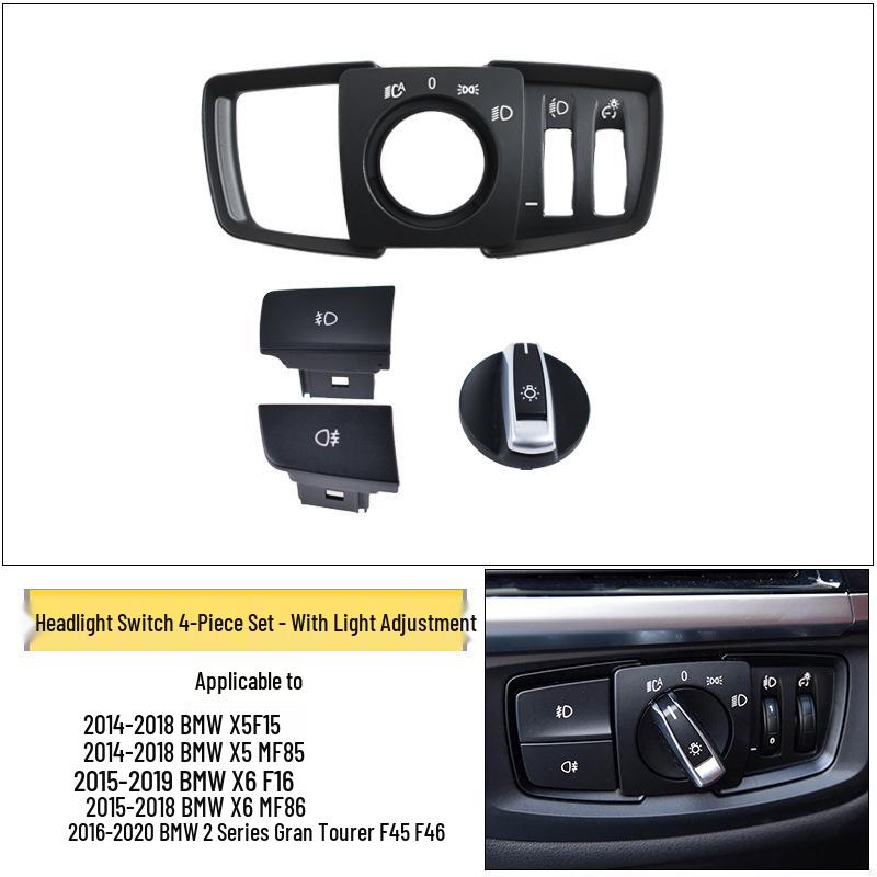 BMW X5/X6 Headlight Switch Button Cover Plate F15/F16 X5M Light Control Knob