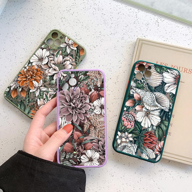 Роскошный Чехол для Телефона с Цветами Камелии Для iPhone X XS XR 15 14 Plus 13 12 11 Pro Max Mini 7 8 Plus SE Модный Ударопрочный Задний Чехол