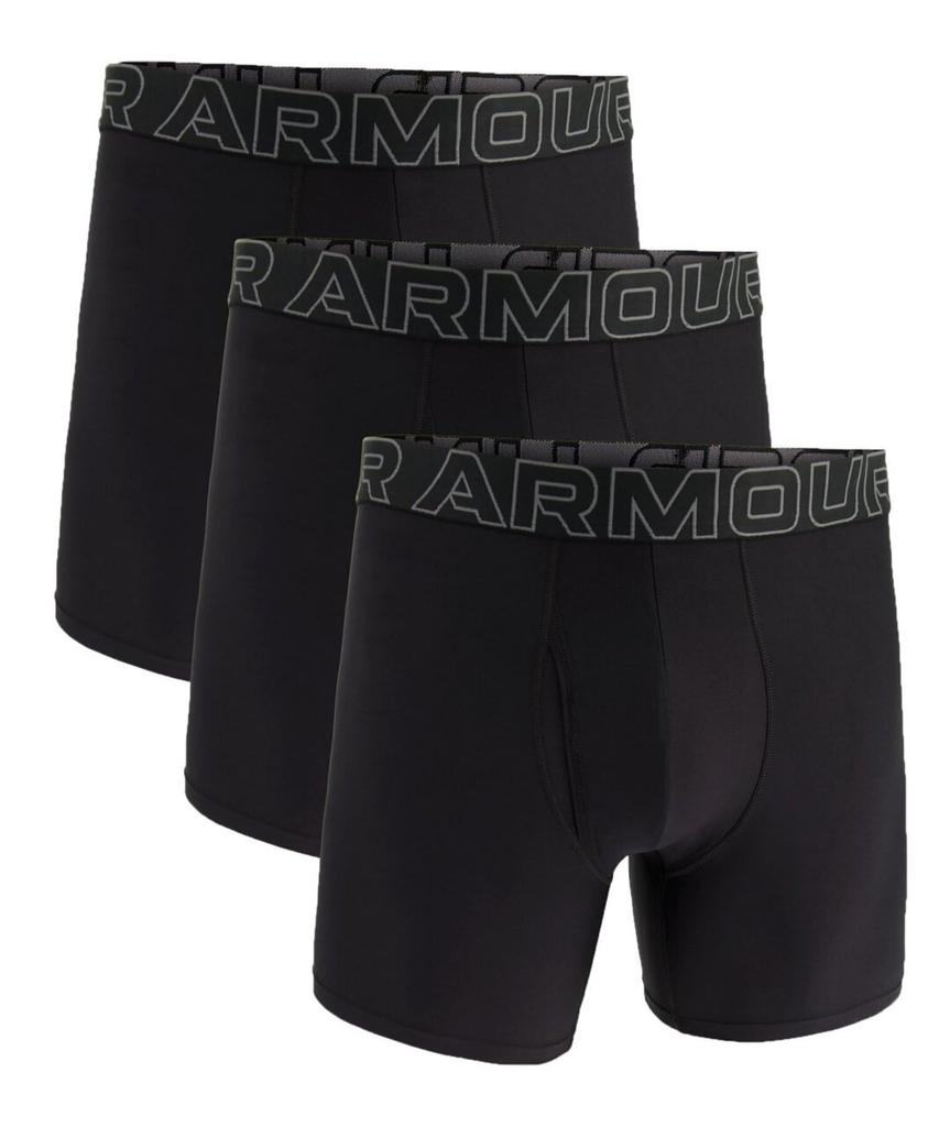UA Performance Tech 6-дюймовое нижнее белье черного цвета, черного цвета Castlerock, L [Under Armour] (Набор 3)