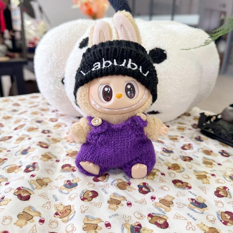 Suitable for V1 V2 V3 Labubu Doll Clothes Set Cute Doll Overalls DIY Clothing Accessories Children's Toys Birthday Gift Sitting at a Party for Suits