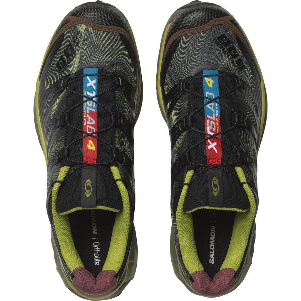 SALOMON XT 4 Износостойкие И Легкие Низкие кроссовки ContaGRIP для повседневного бега Унисекс Черные Зеленые Кроссовки 477473