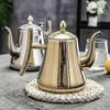 1.5L Gold Stainless Steel Teapot with Filter, Vacuum Insulated Coffee Carafe for Tea