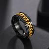 Punk Stainless Steel Rotable Rings Women High Quality Rotatable Popular Ring Reliever Couple Jewelry Spinner Chain Gift Men Handmade